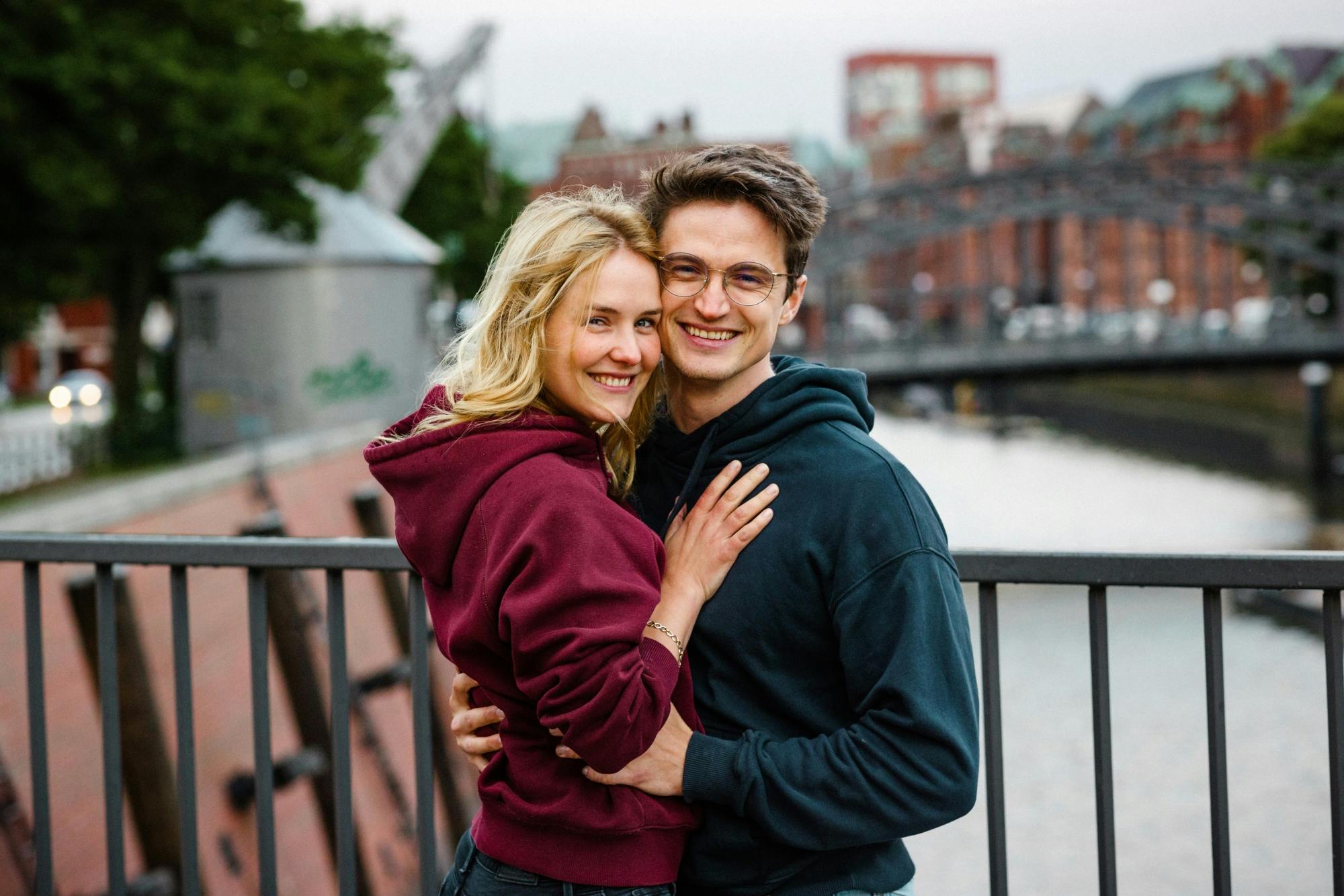 Privates romantisches Stadt- und Straßenfotoshooting