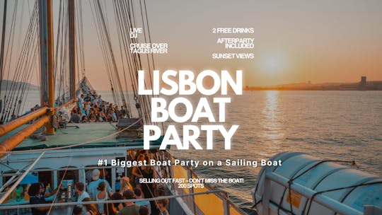 Lisbon boat party and sunset sailing tour