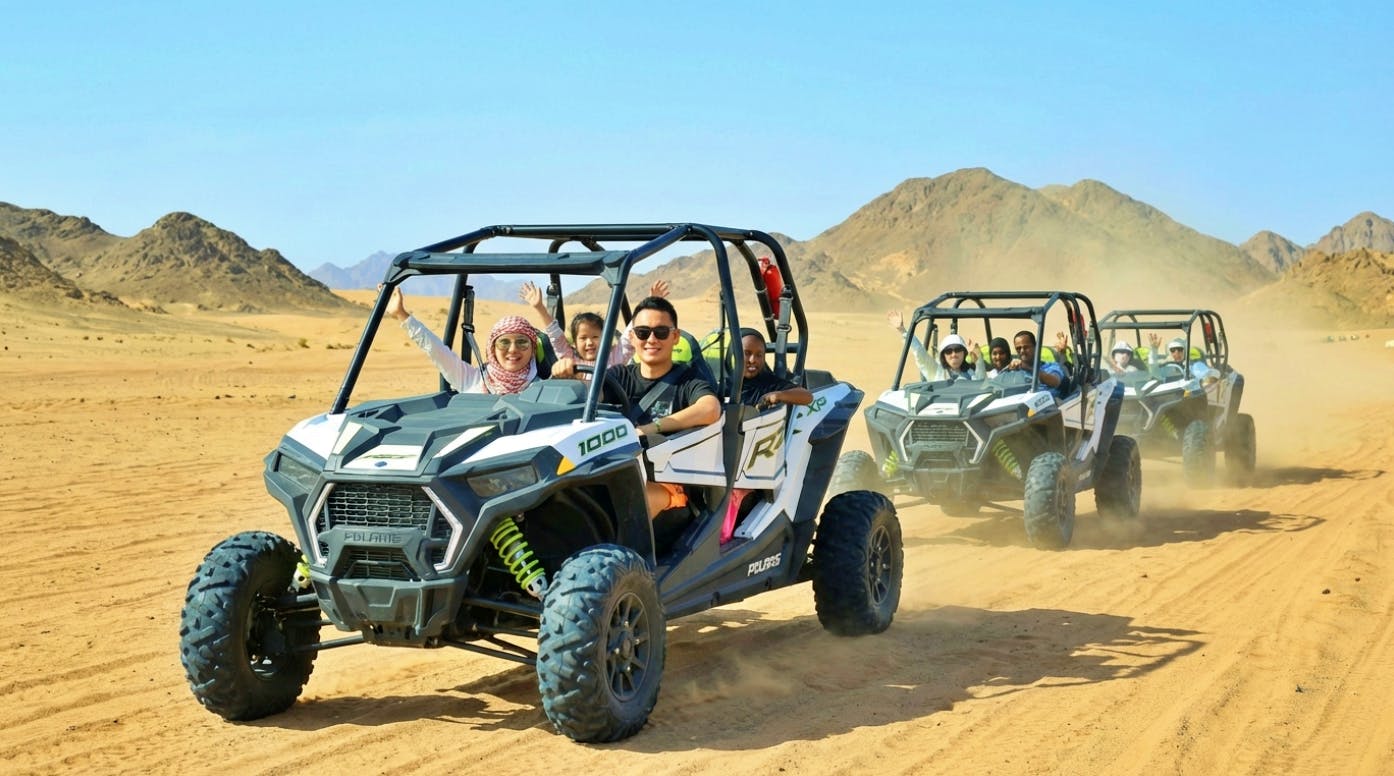 Sand Buggy Evening Experience with Dinner and Show in Hurghada Desert