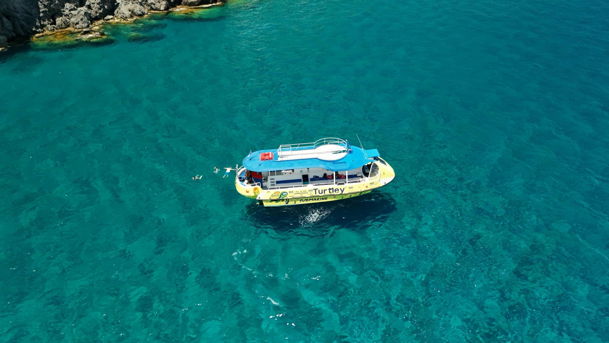 Semi-submarine adventure from Kolymbia with swim stops