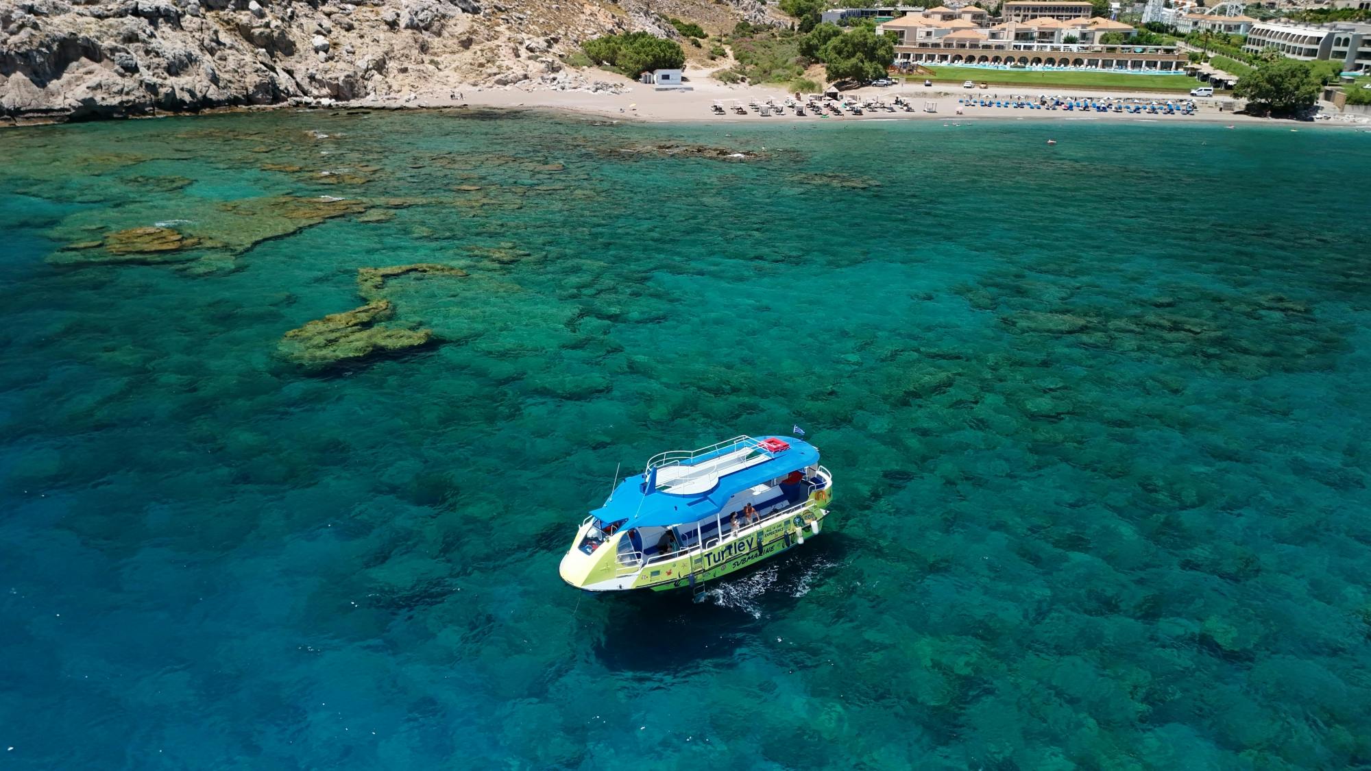 Semi-submarine adventure from Kolymbia with swim stops