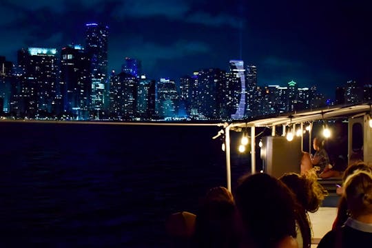 Miami night skyline cruise with premium open bar and views