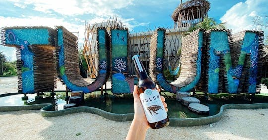 Beer ritual at Tulum beer fabric