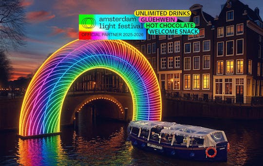 Amsterdam Light Festival cruise with open bar