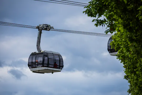Cable car ticket with one-way or round-trip option