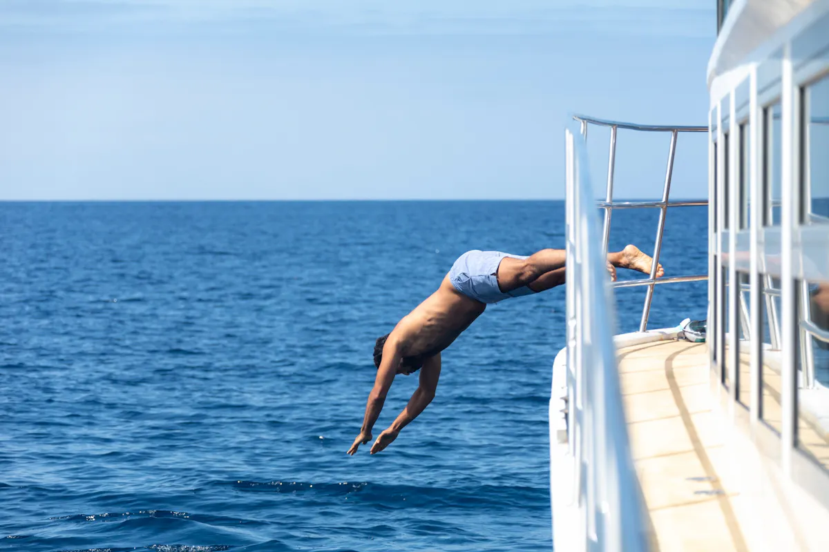 Corfu east coast catamaran cruise with drinks and snacks