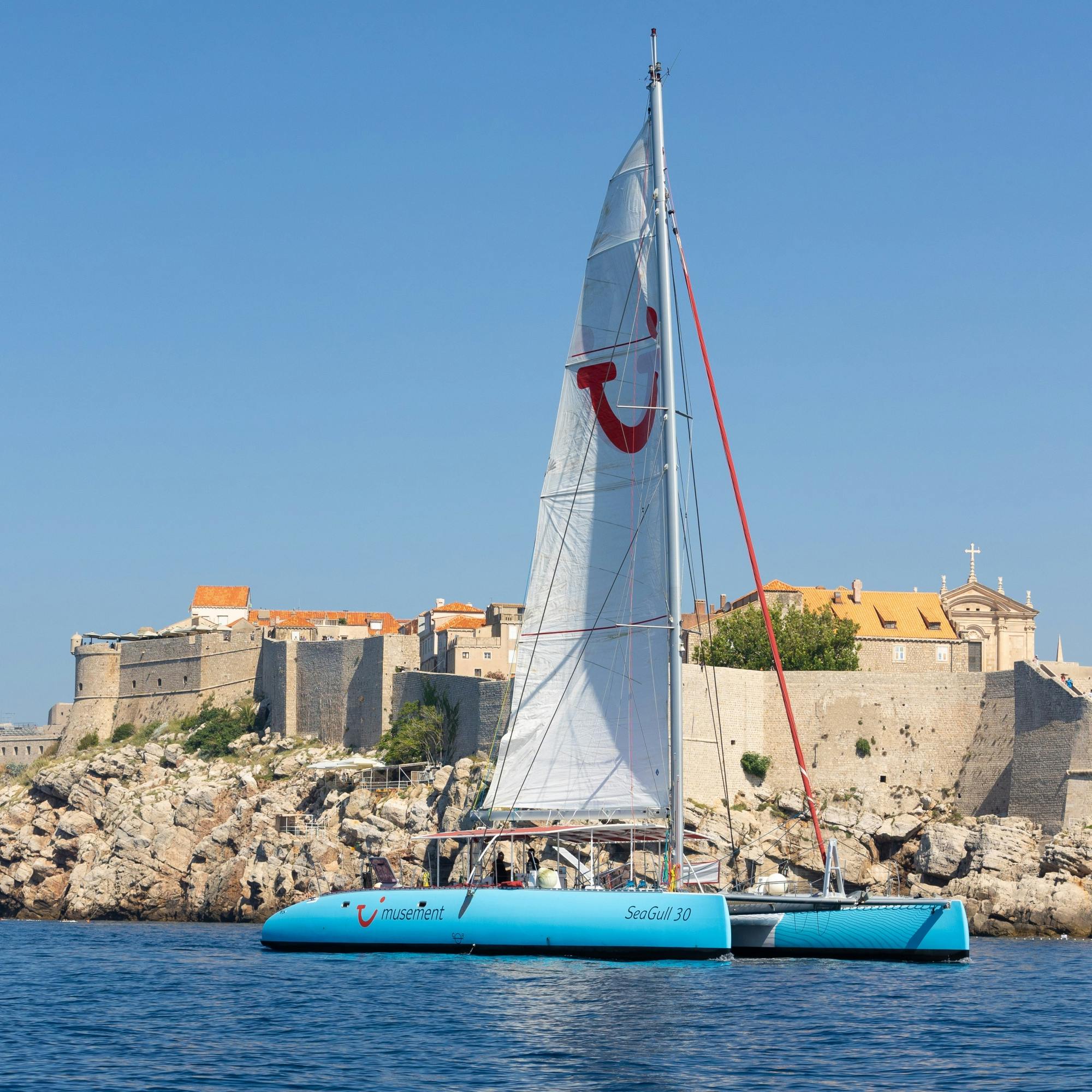 Corfu Catamaran Cruise with Greek Lunch and Drinks