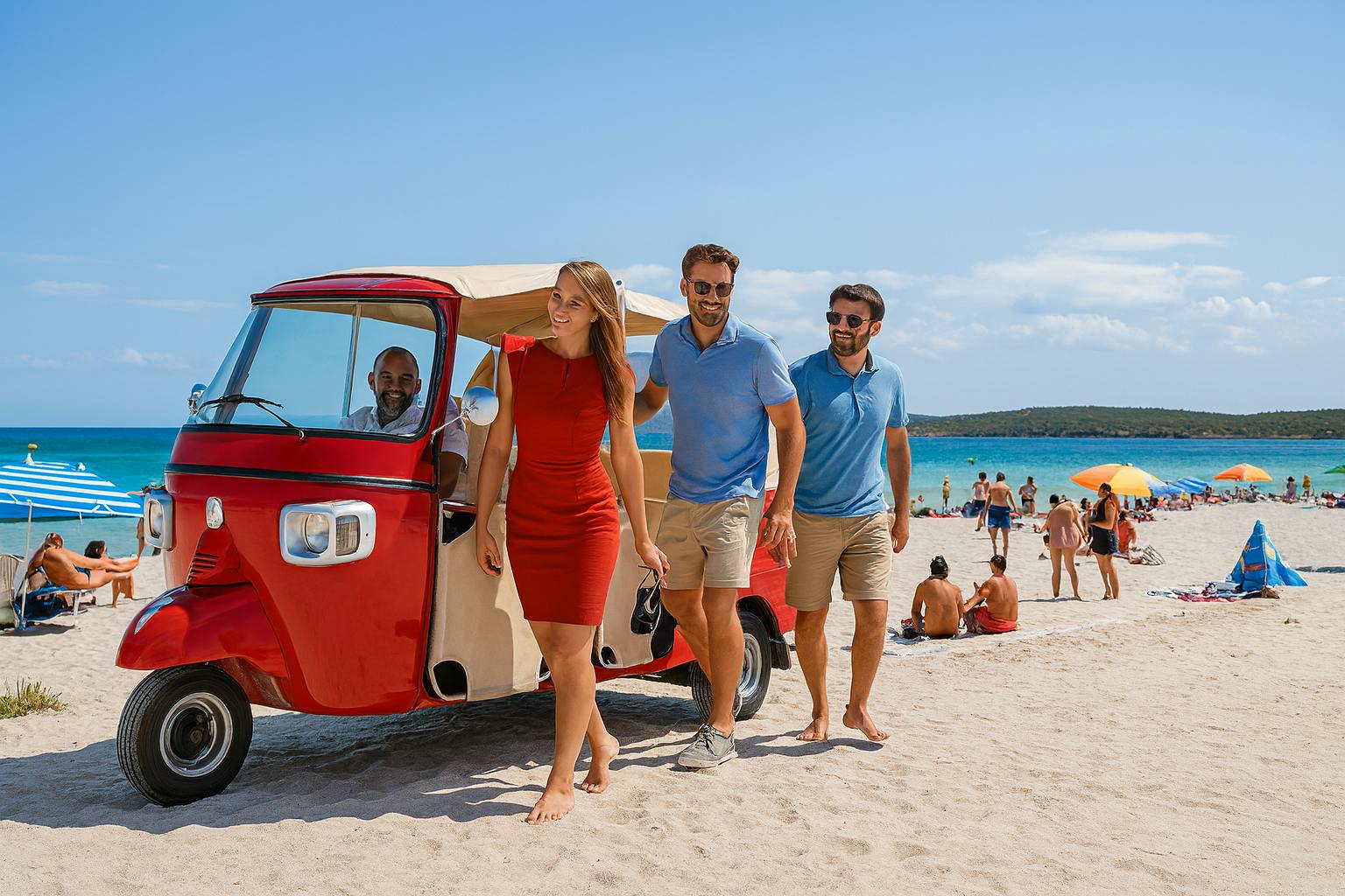 Tour de Olbia en Tuk-Tuk con parada en la playa de Pittulongu