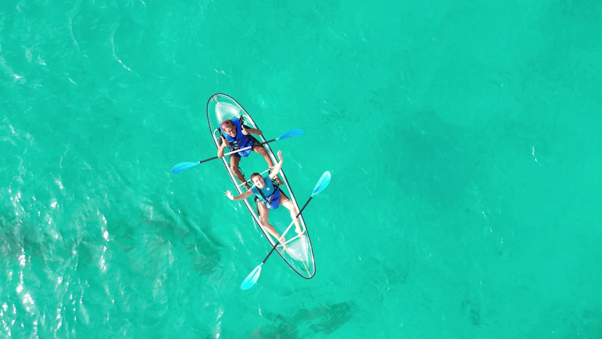 Excursion d'une heure en kayak transparent au Cap-Vert à partir de Sal