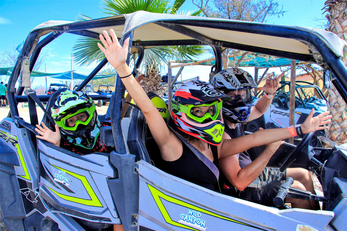 Los Cabos sunset UTVs and moonlight ziplines