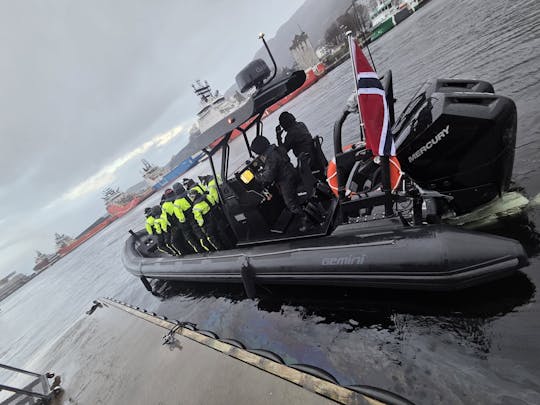 Alverstraumen fjord safari tour in een RIB boot
