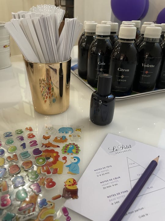 Le Petit Parfumeur workshop for kids at Molinard Nice