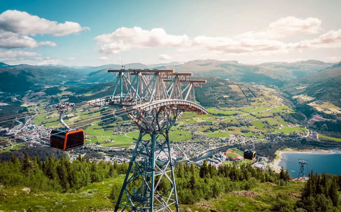 Hardangerfjord, Voss gondola and waterfalls guided tour