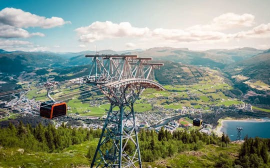 Hardangerfjord, Voss gondola and waterfalls guided tour