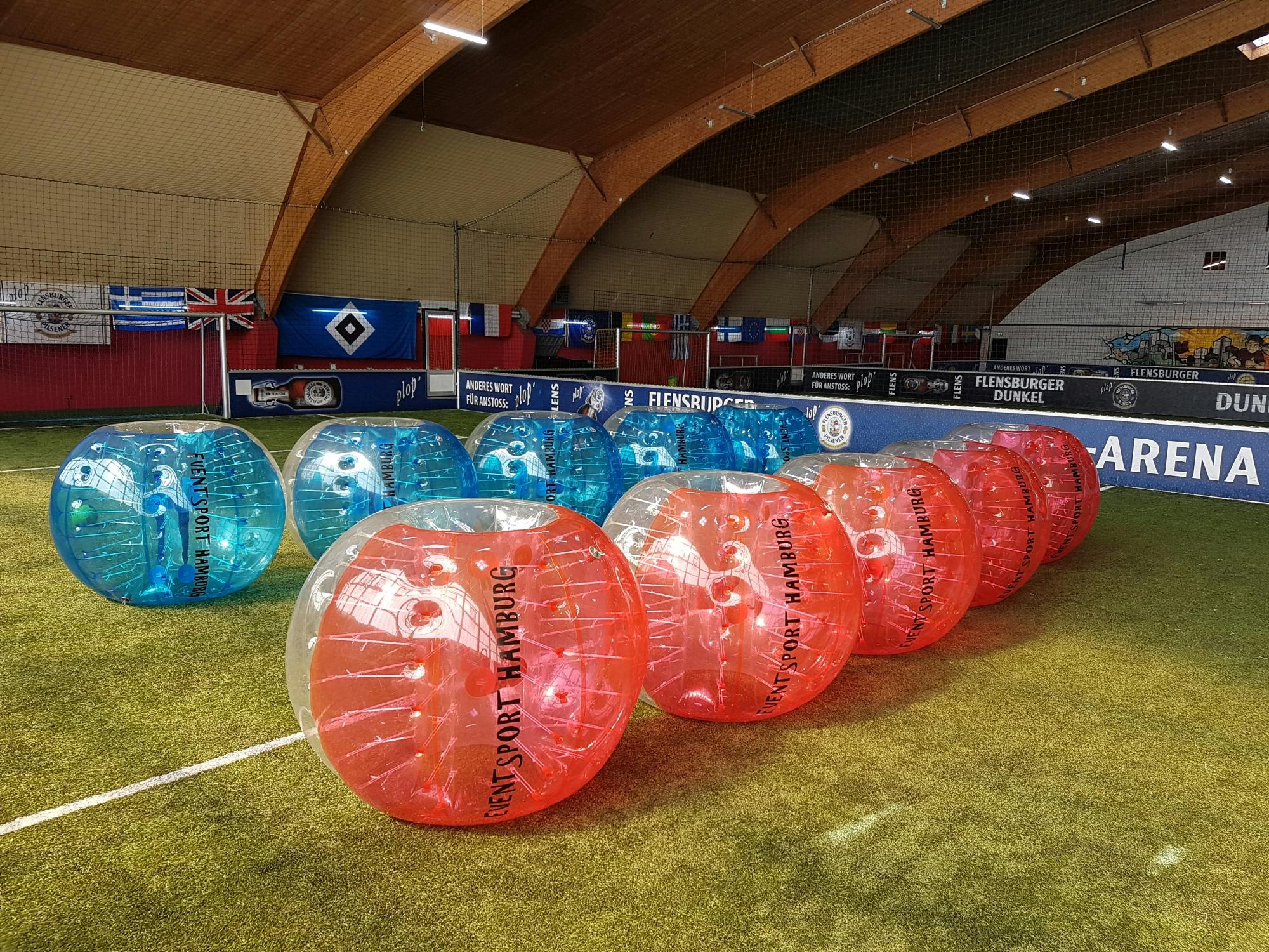 Indoor bubble football experience in Hamburg