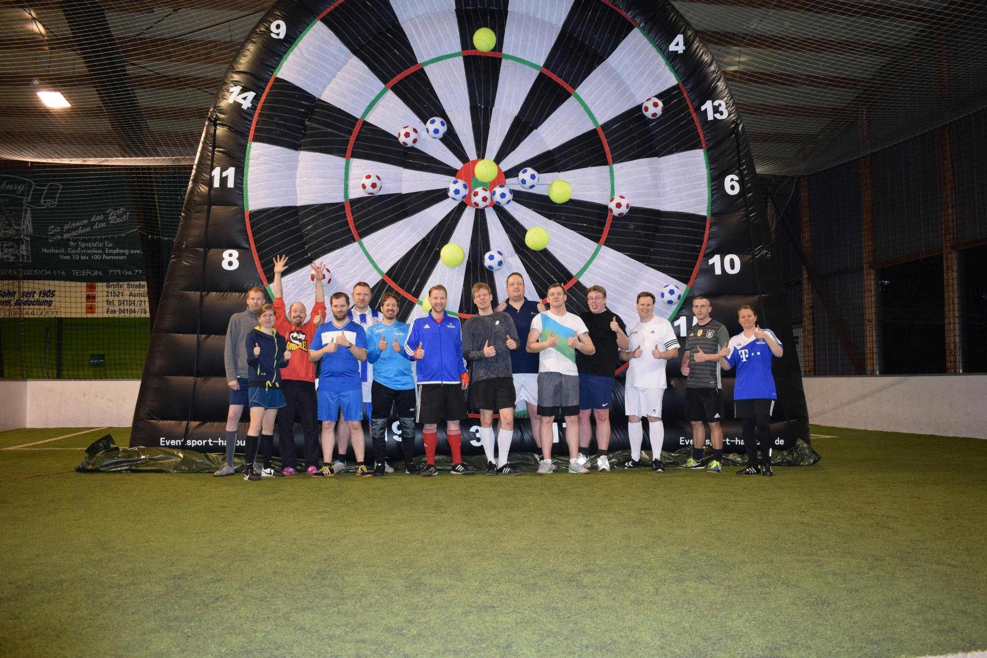 Giant football darts experience in Hamburg