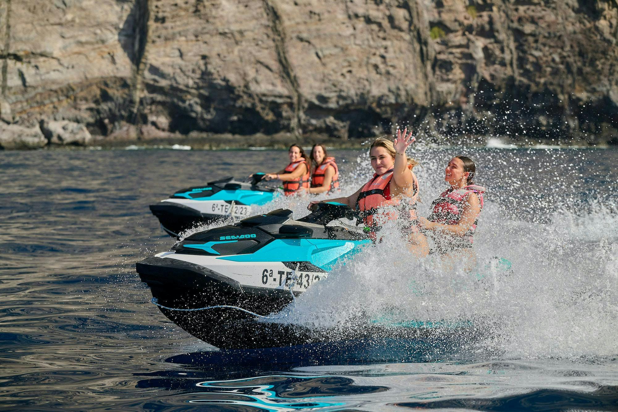 Guided jet ski tour along Los Gigantes Cliffs in Tenerife
