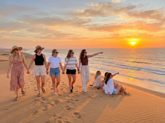 Timlaline Dunes sunset tour with canyon visit and BBQ