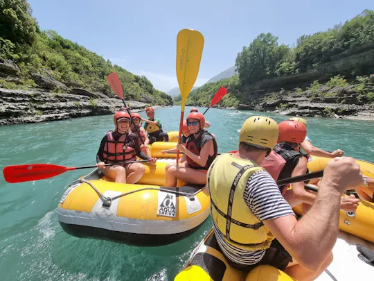 Vjosa River and rafting Benja baths day trip