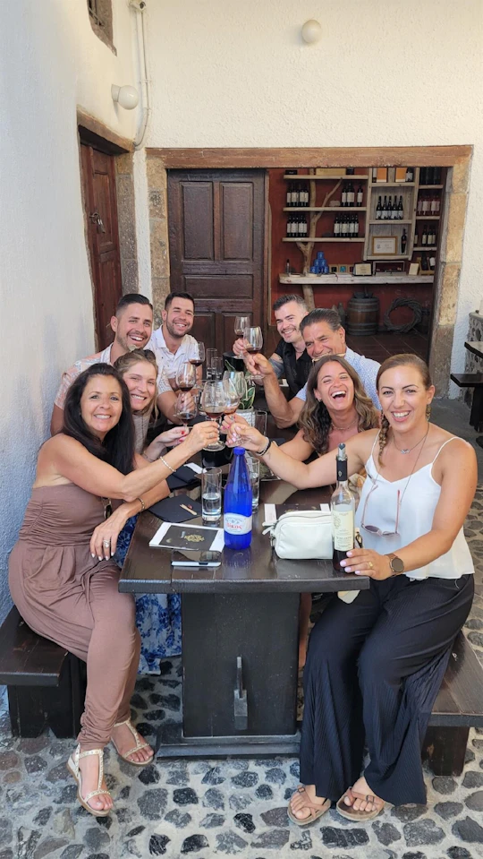 Santorini semi-private day wine tour with two wineries