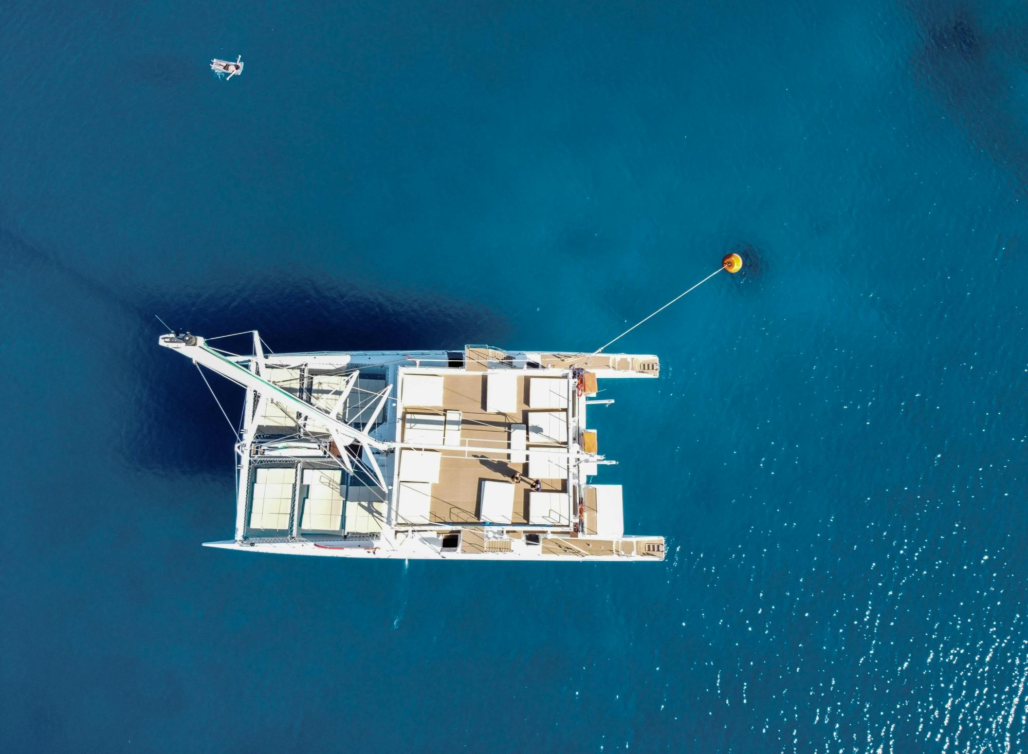 Relaxing adults-only Blue Lagoon catamaran trip