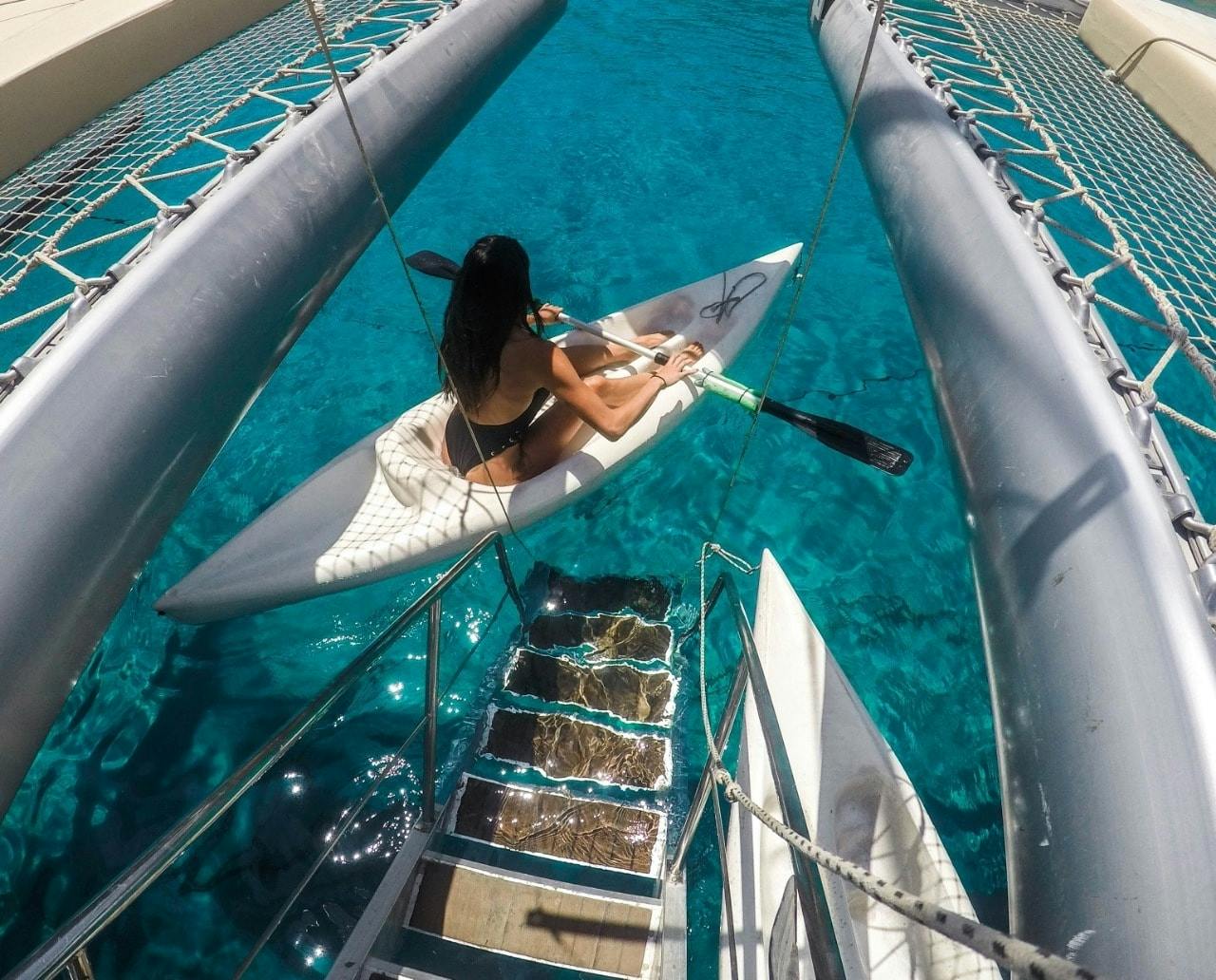 Sunset adults-only catamaran trip