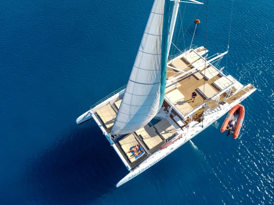Relaxing adults-only Blue Lagoon catamaran trip