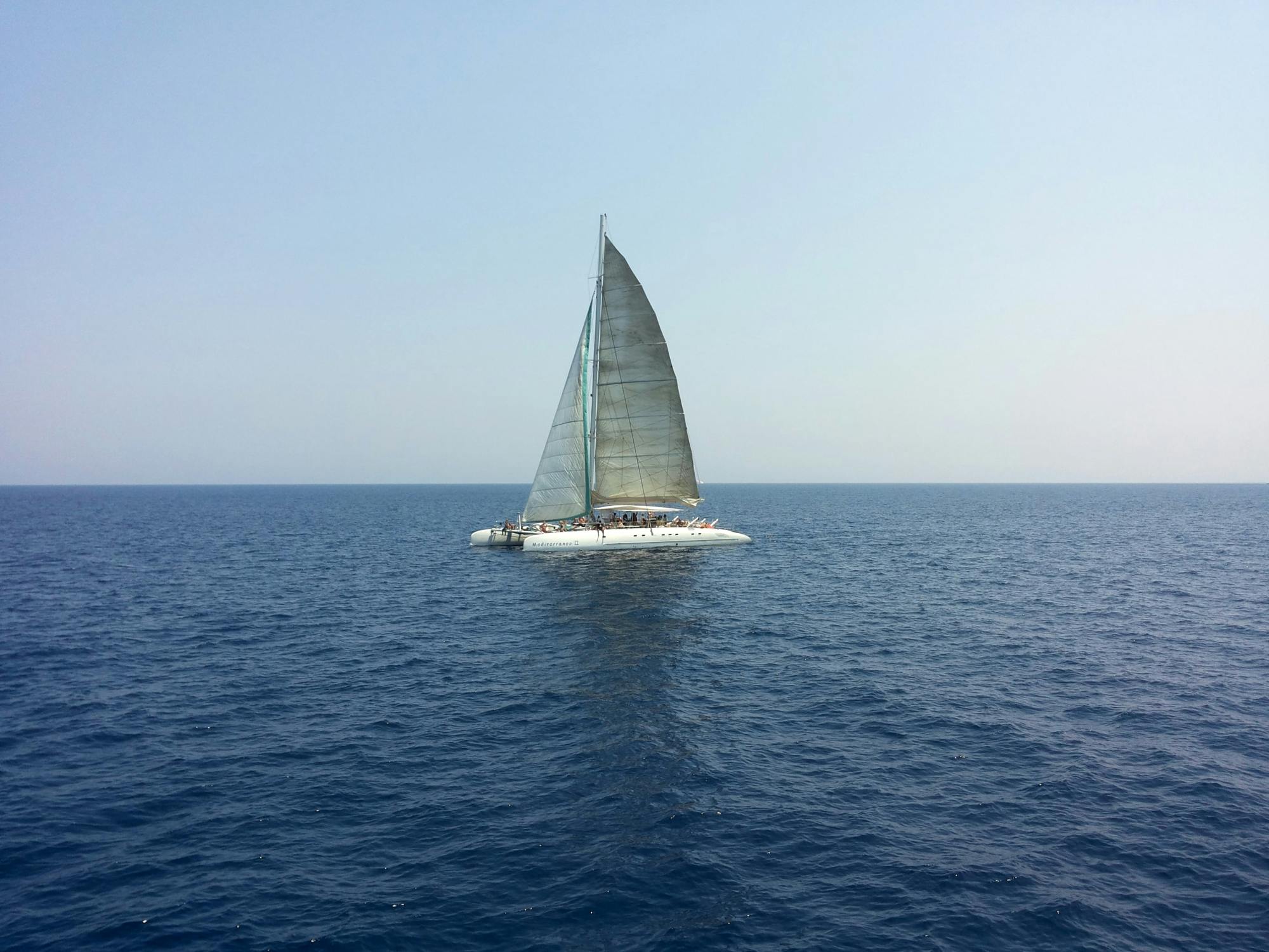 Relaxing adults-only Blue Lagoon catamaran trip