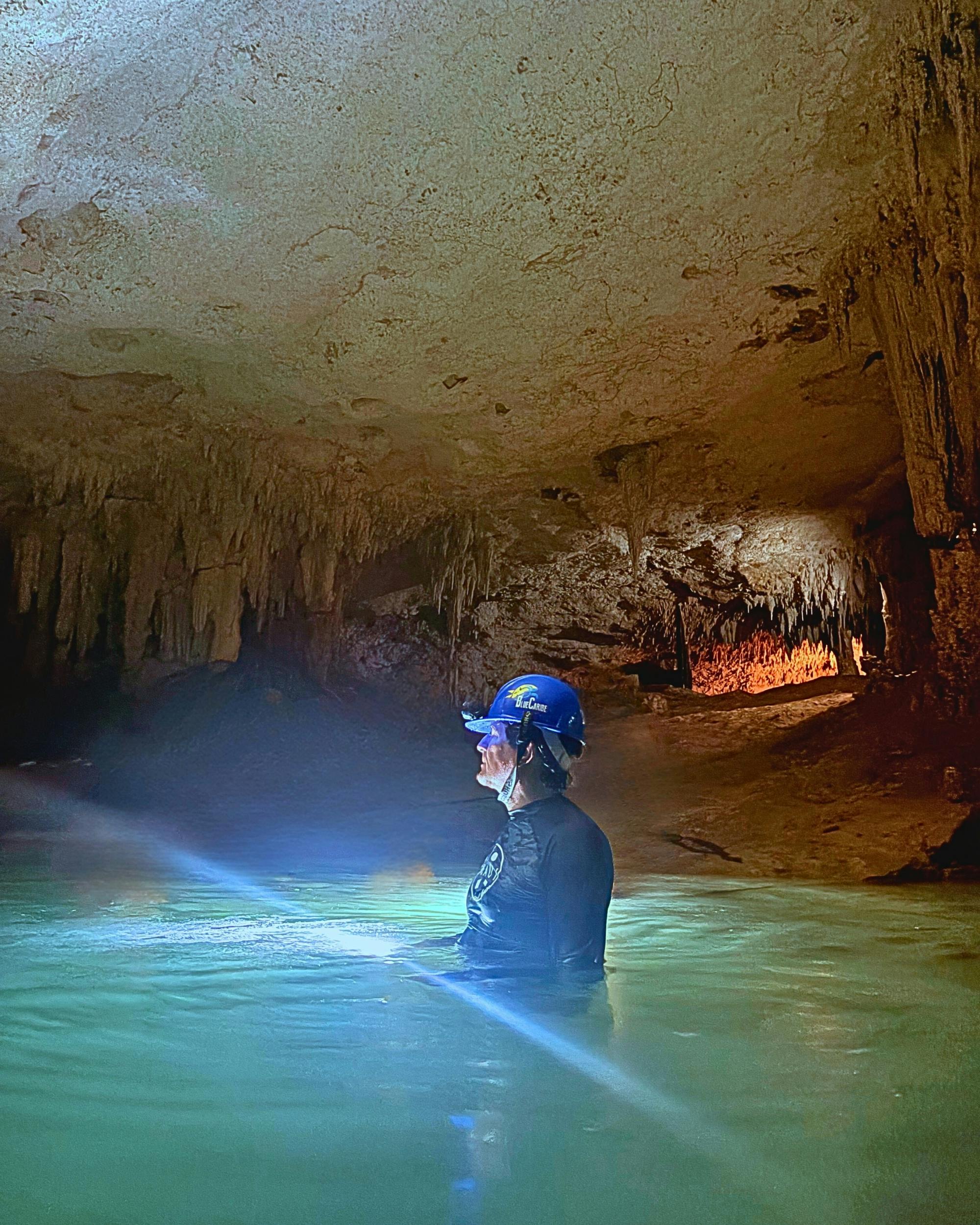 Riviera Maya coral reef snorkel and cenote cave swim