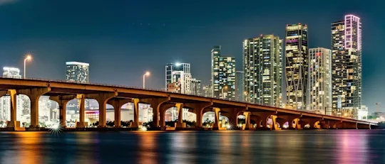 Miami night skyline cruise with premium open bar and views