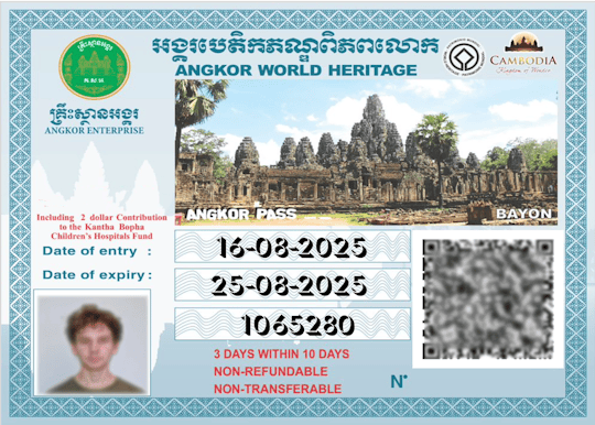 Biglietti d'ingresso per il tempio di Angkor Wat a Siem Reap per saltare la fila