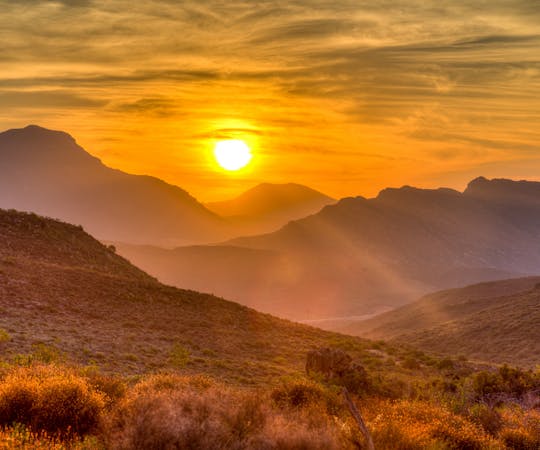 Andes Mountains sunset experience from Santiago