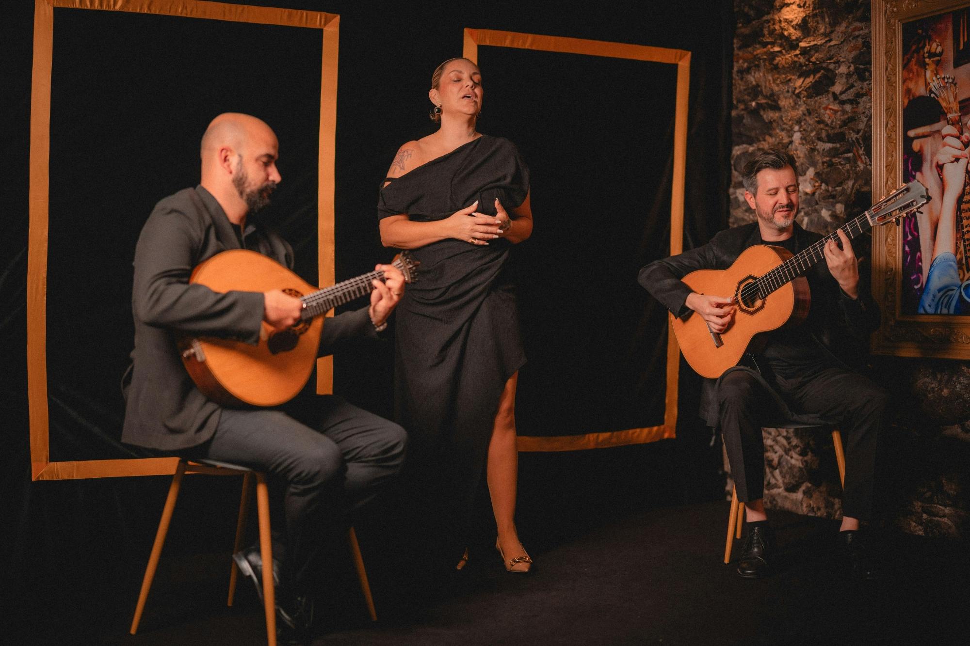 Madeira Fado experience with a glass of wine