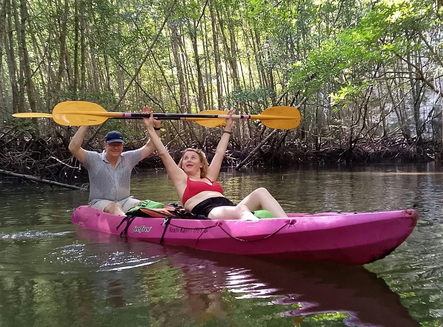 Kayaking through the Mangrove forest in Ao Thalane
