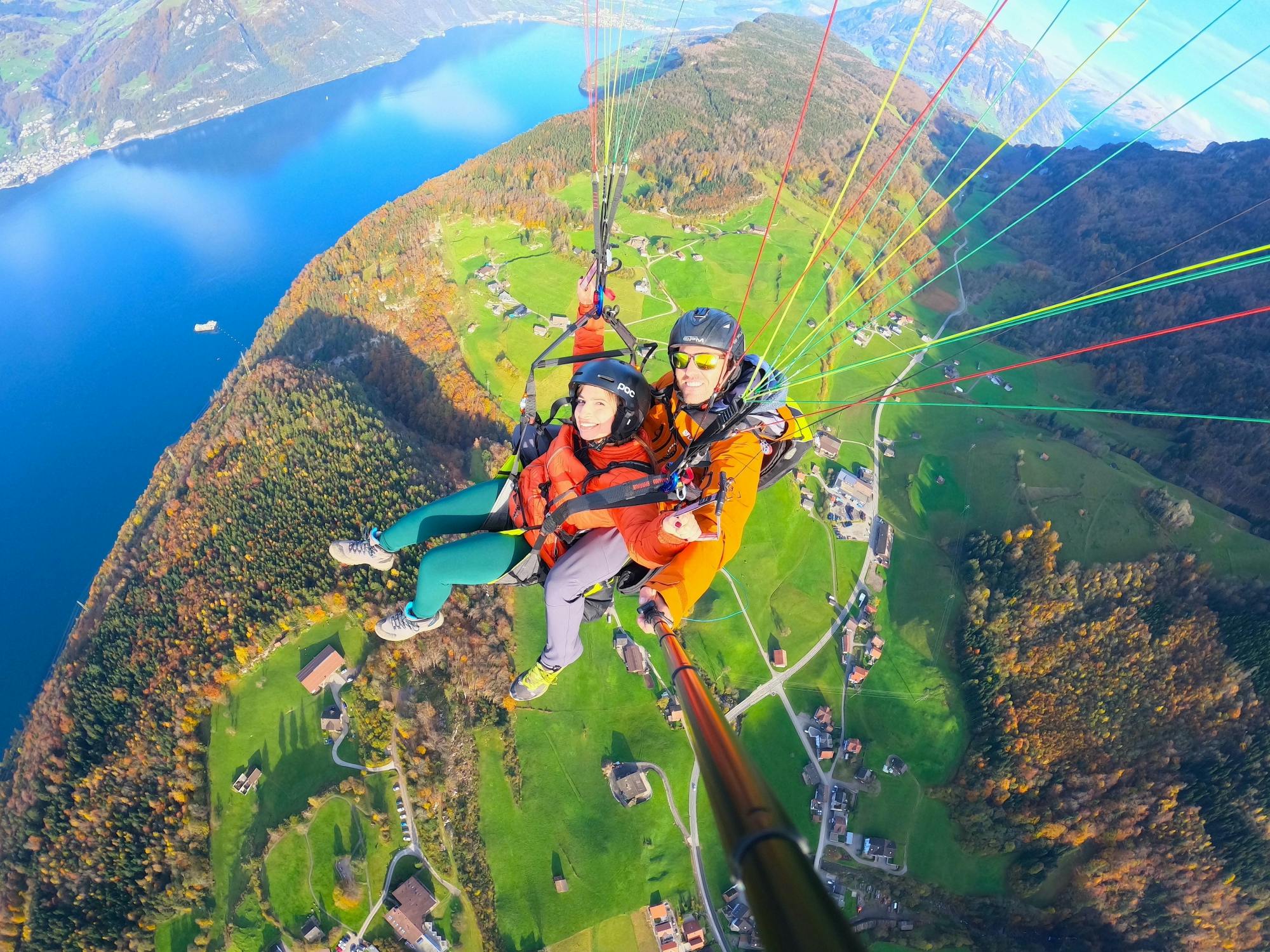 Aventura de parapente em tandem na região de Lucerna