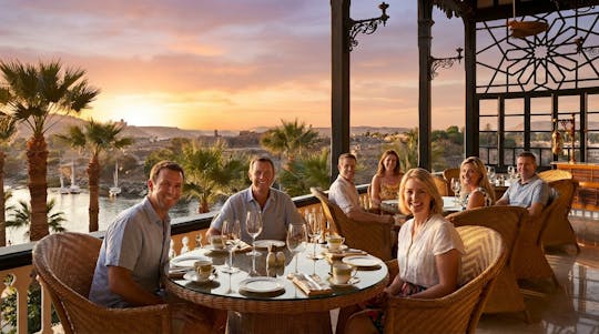 Sunset tea at the Legendary Old Cataract hotel in Aswan