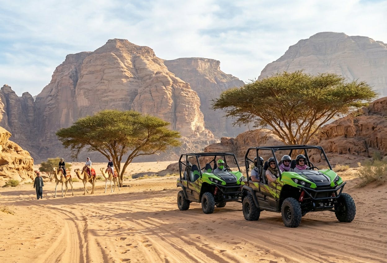 Buggy-Tour am Morgen mit Kamelritt in Marsa Alam