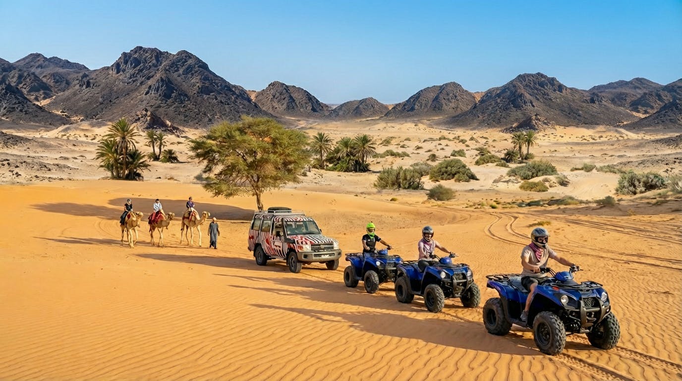 Super-Safari im 4x4 plus Quad und Kamelritt in Marsa Alam