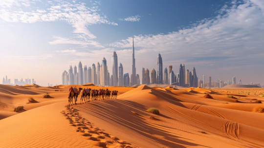 Desert safari with BBQ dinner and dance show in Dubai