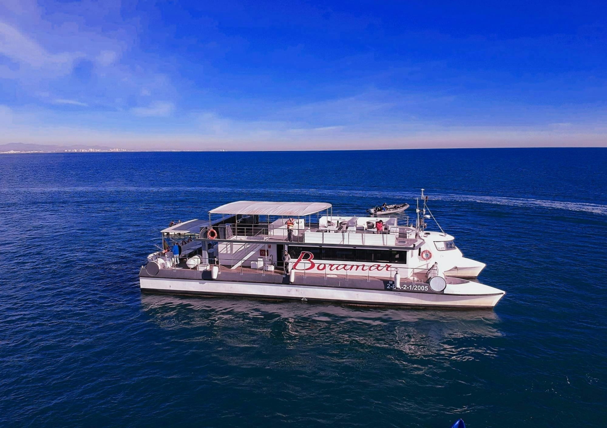 Malvarrosa and Patacona beach catamaran tour with drink