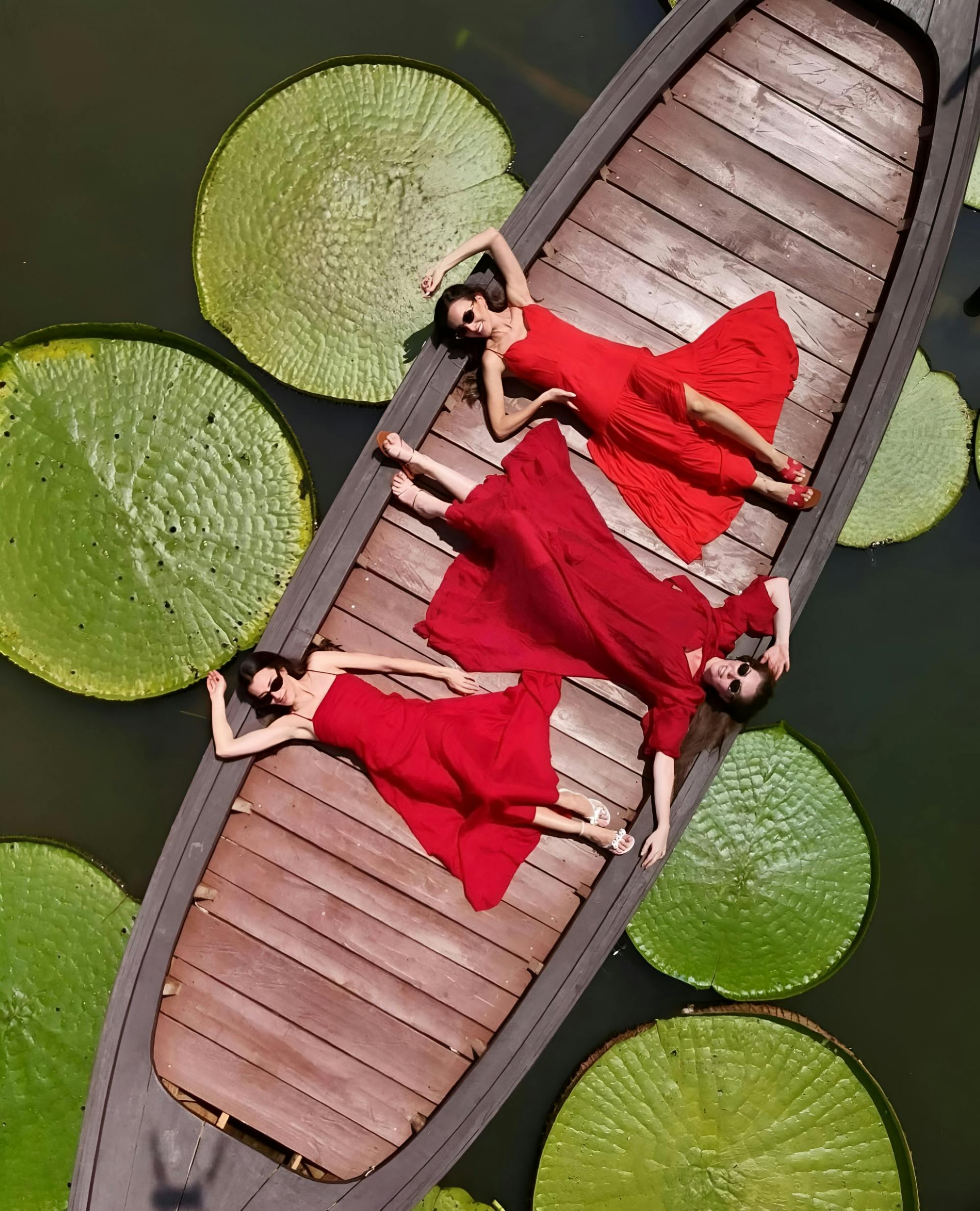 Giant water lily pond photo and drone experience with Old Town tour