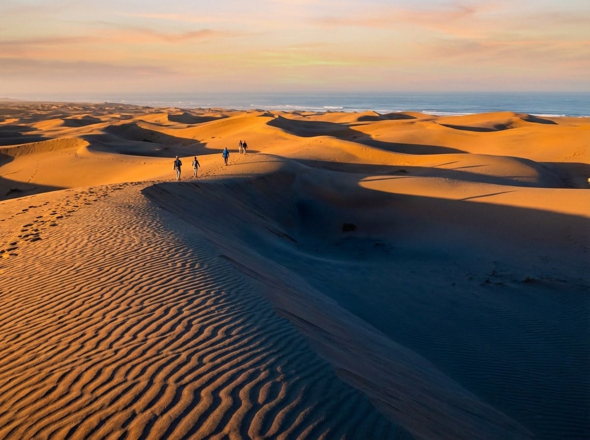 Camel ride and sandboarding adventure with sunset barbecue dinner