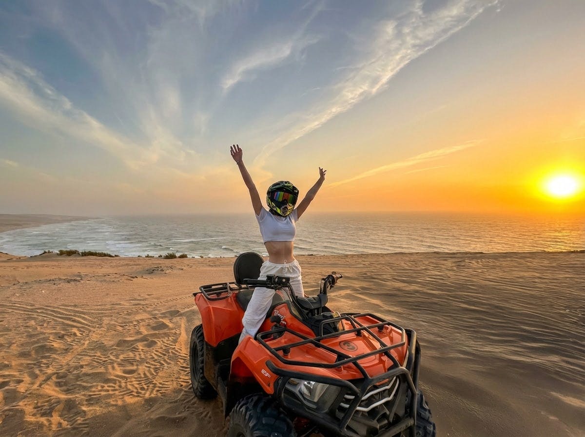 Half-day camel ride and quad bike adventure