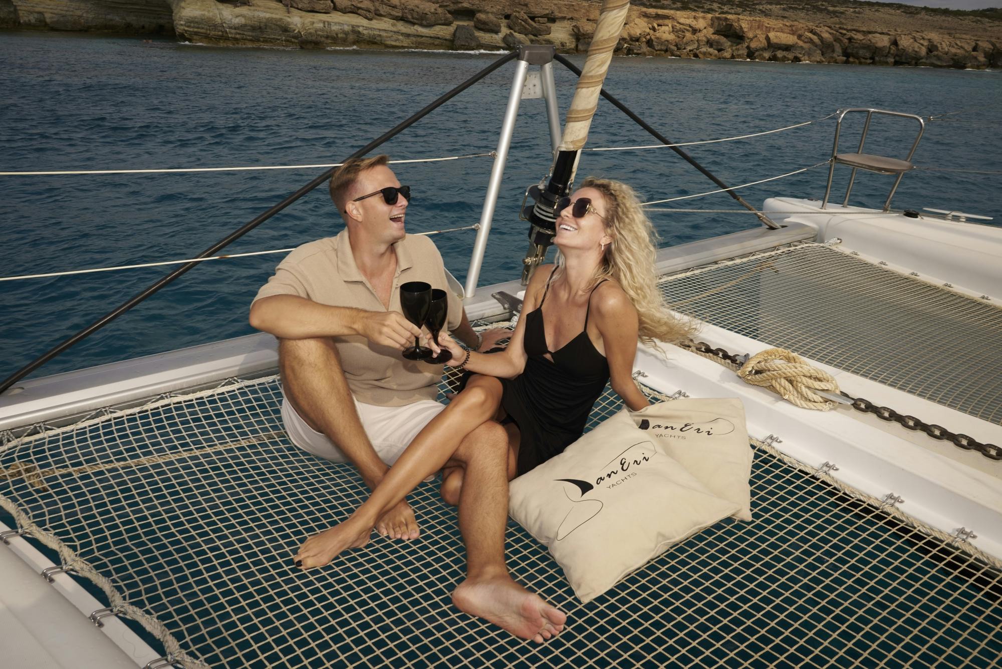 Cyprus Sunset Cruise Experience with Snack and Drinks