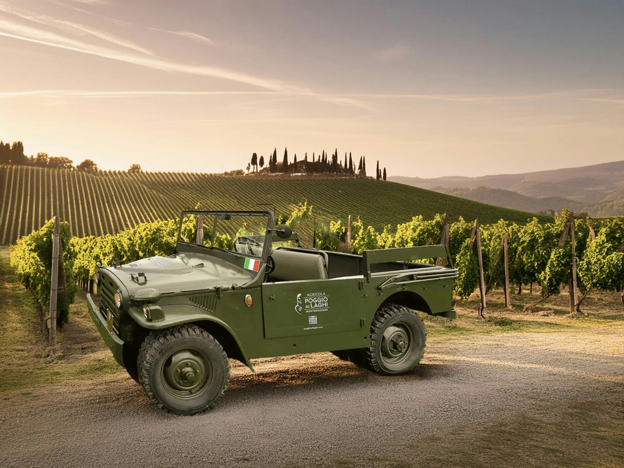 Wine Safari Poggio ai Laghi Vineyard On a Vintage Off-Road