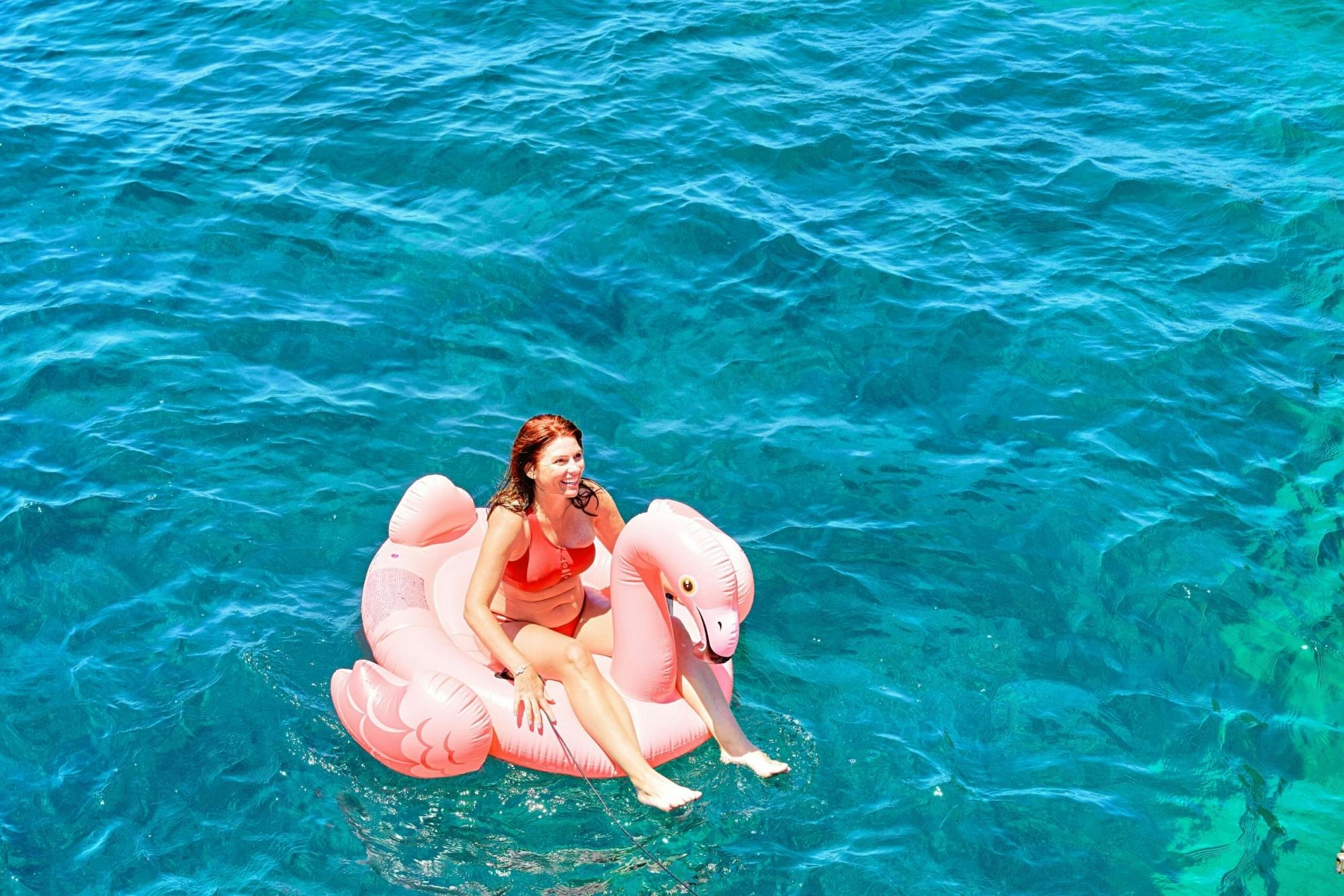 Rhodes luxury catamaran cruise with swim stops