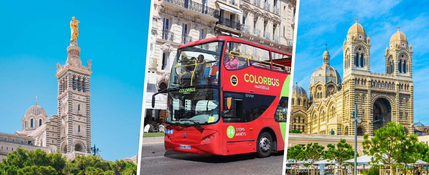 Marseille hop-on hop-off city bus tour
