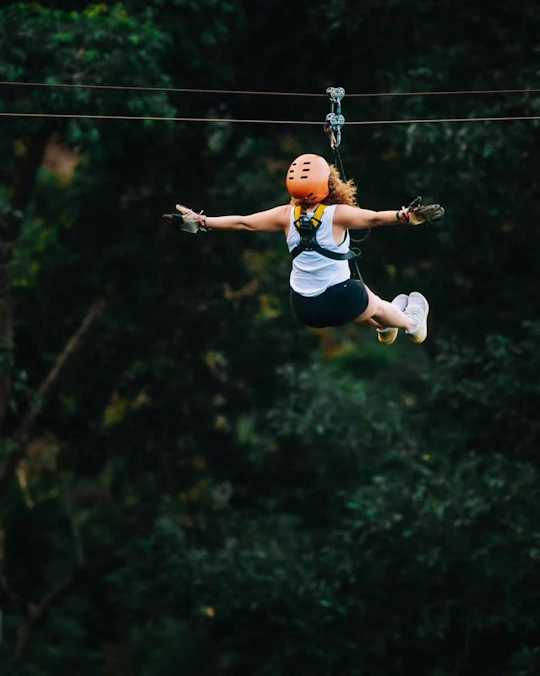 Zipline ride adventure at Tree Bridge in Koh Samui