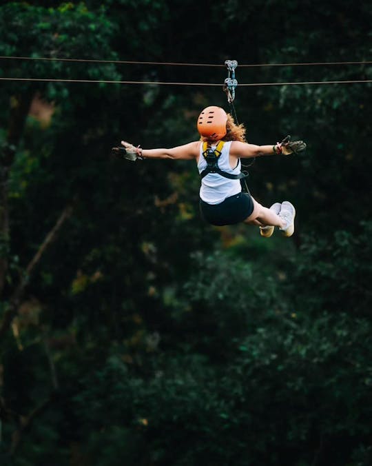 Zipline ride adventure at Tree Bridge in Koh Samui