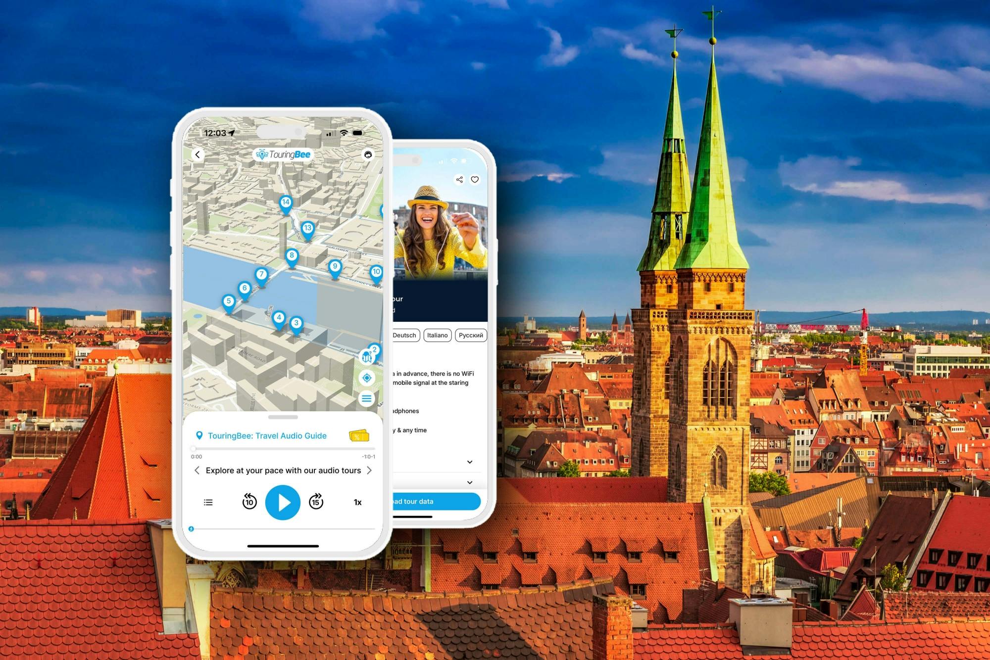 Neurenberg wandeling met audio app